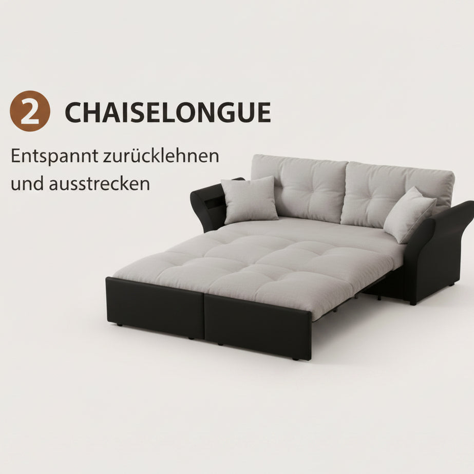 3-in-1 Velours-Sofa