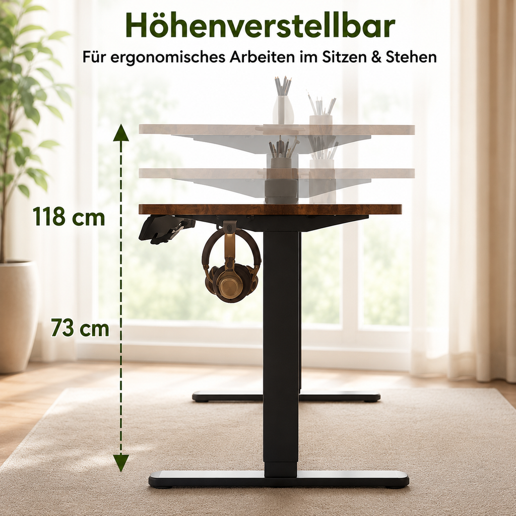 Ergonomischer Schreibtisch 120x60 cm
