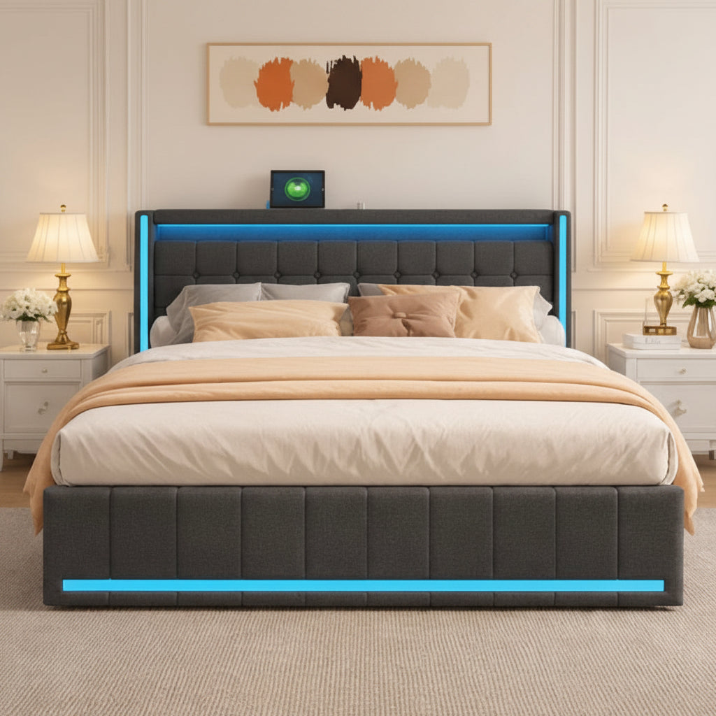 LED-Designbett 140x200