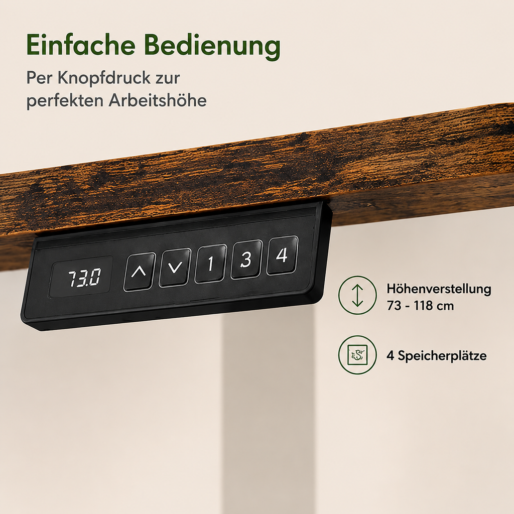 Ergonomischer Schreibtisch 120x60 cm