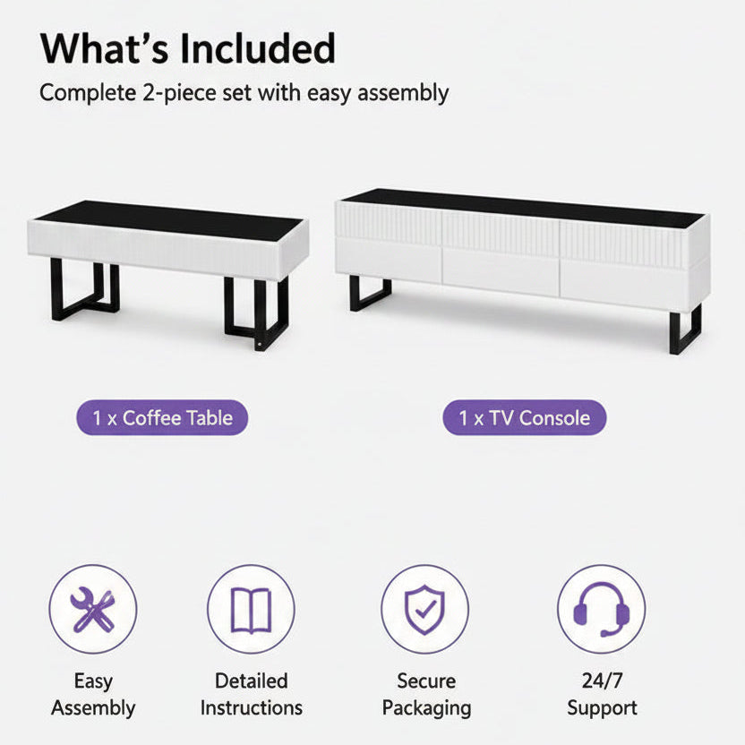 Modernes Couchtisch & TV Set