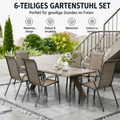 6er Set Outdoor Stühle - Stapelbar & Wasserfest