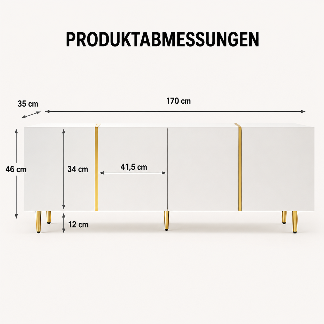 Modernes TV Lowboard inkl. Soft-Close