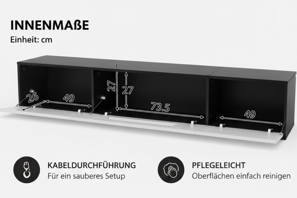 Schwebendes TV Lowboard 180cm