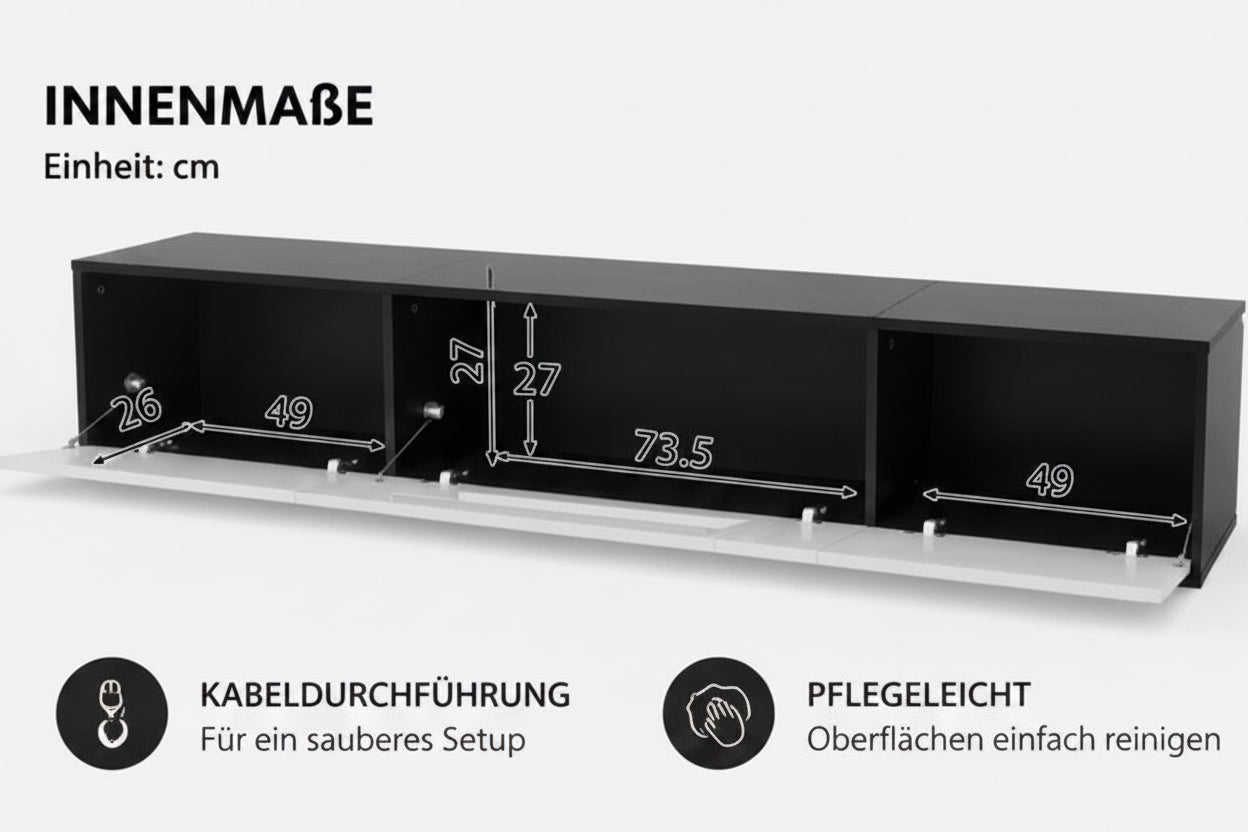 Schwebendes TV Lowboard 180cm