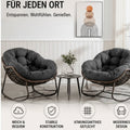 XXL Rattan Schaukelstuhl