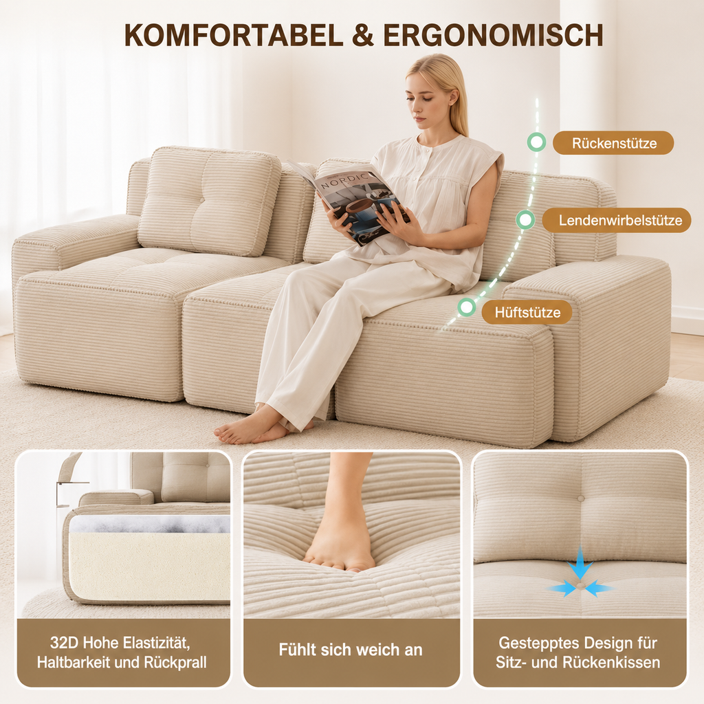 Lounge Cloud Sofa U-Form