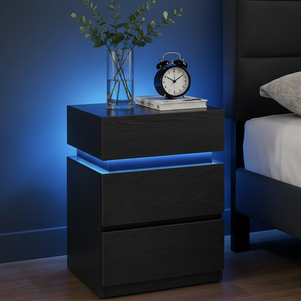 Nachttisch mit LED-Beleuchtung